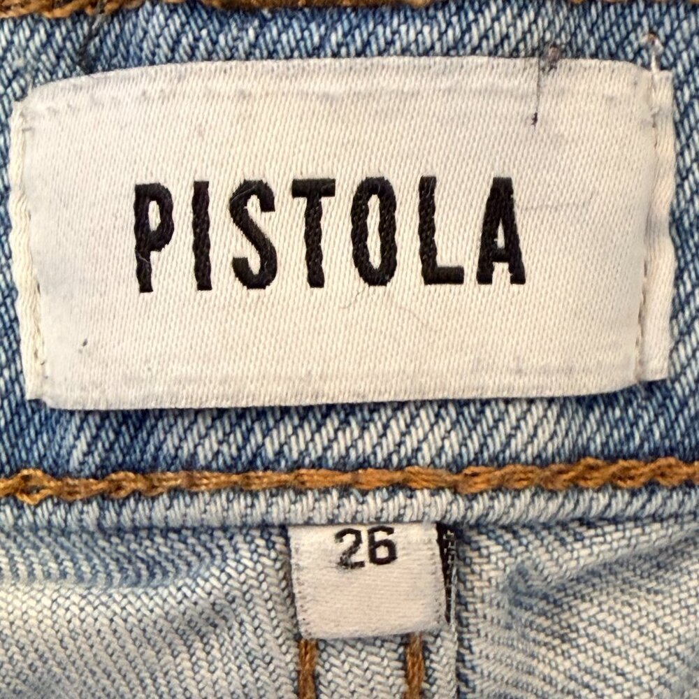 PISTOLA Light Wash Distressed Straight Jeans Size 26 - Picture 7 of 9